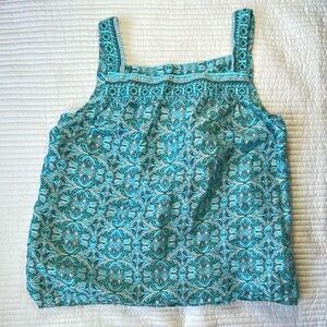 Talbots Teal Patterned Camisole
